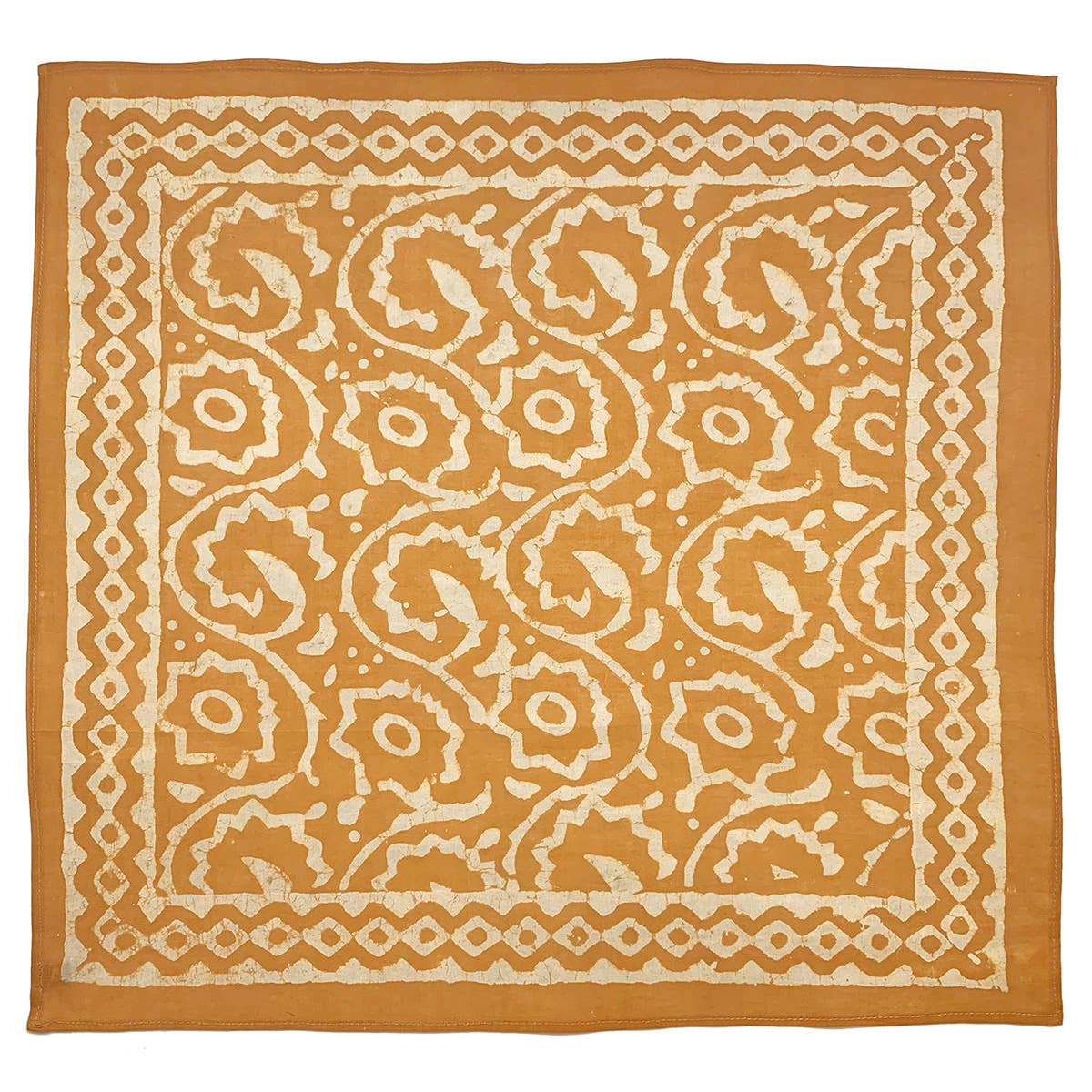 Wax Resist Bandana - Golden Yellow