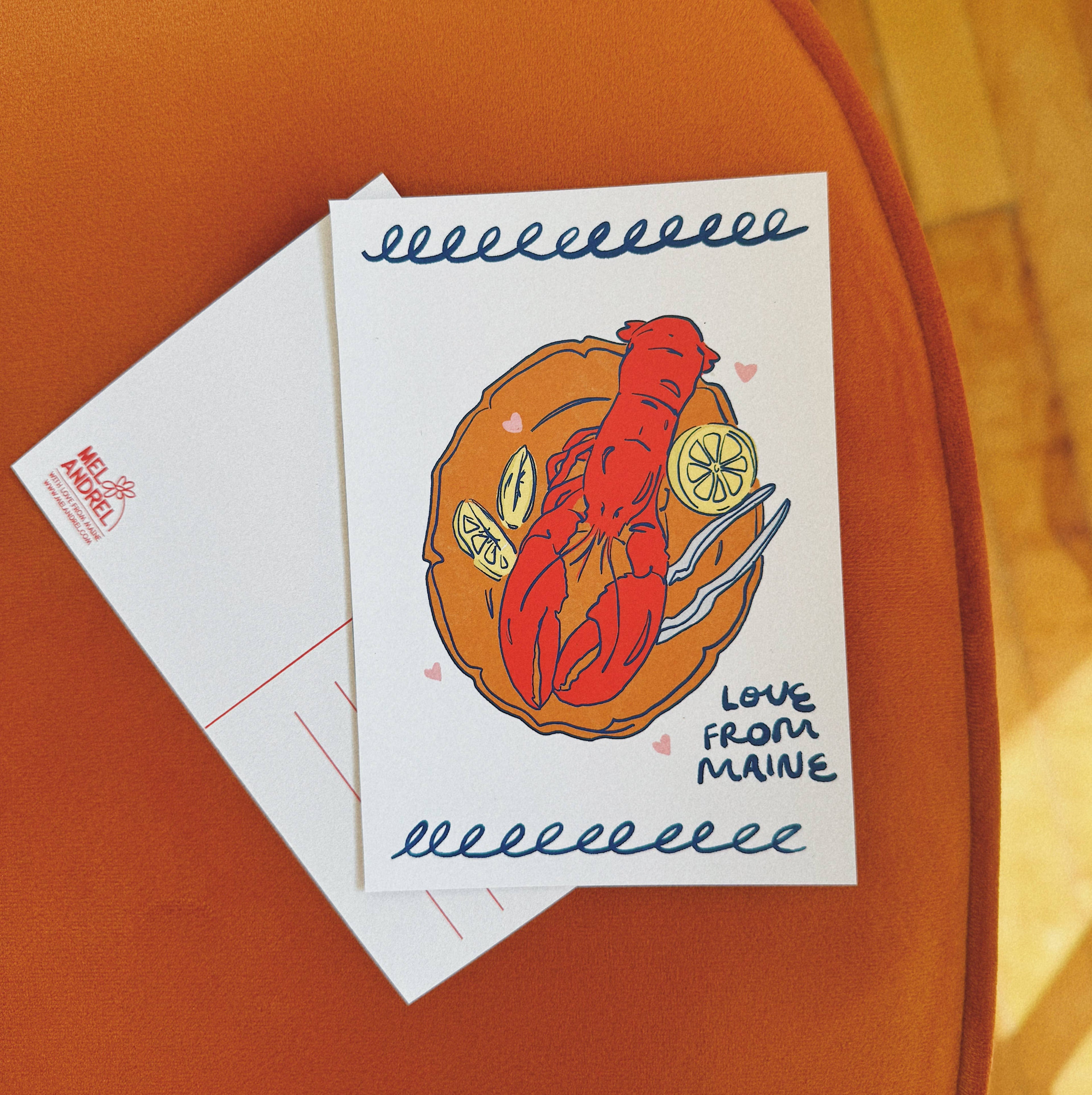 Maine Lobster Postcard