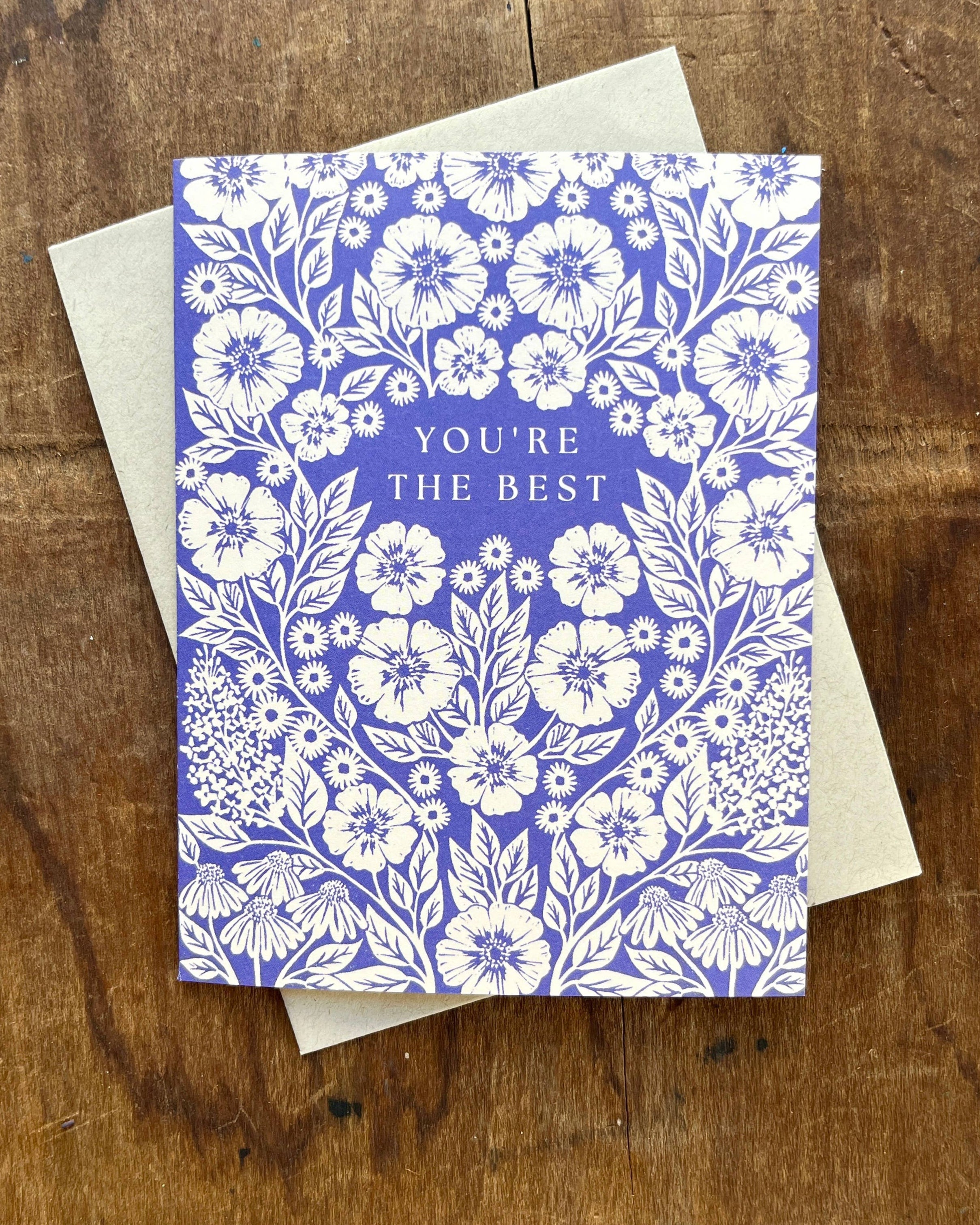 Greeting card with floral design and text reading "You&
