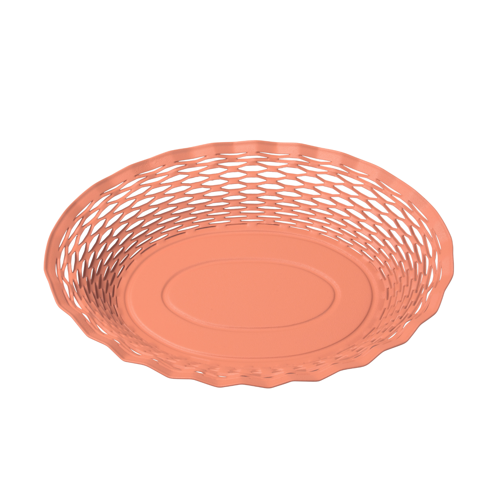 Large Metal Food Basket: Blush