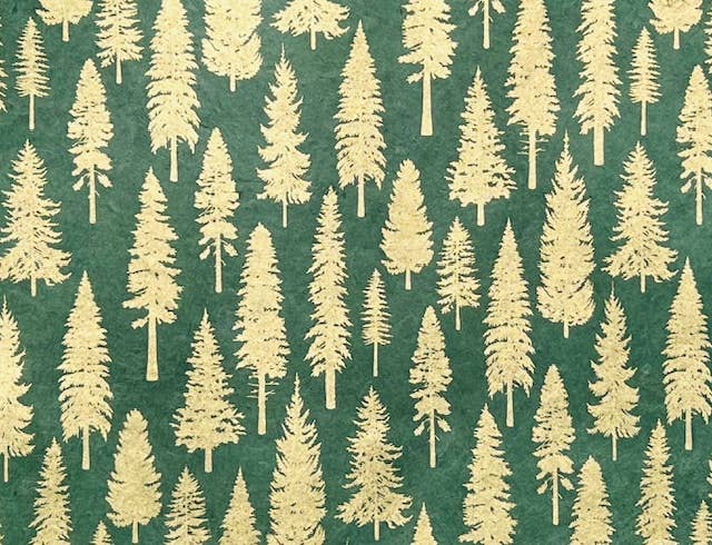 Handmade Paper - Gold Forest