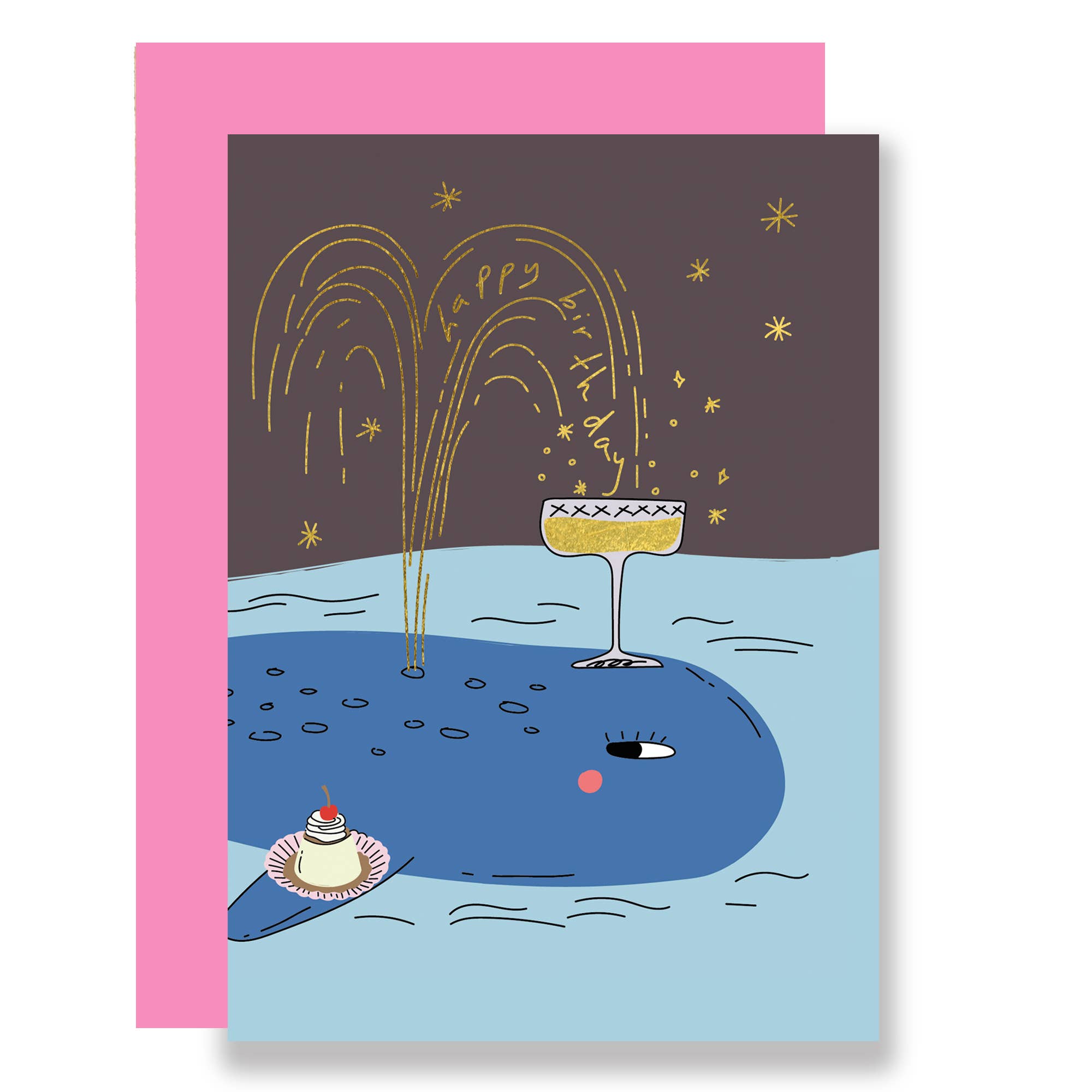 Party Whale Birthday Card