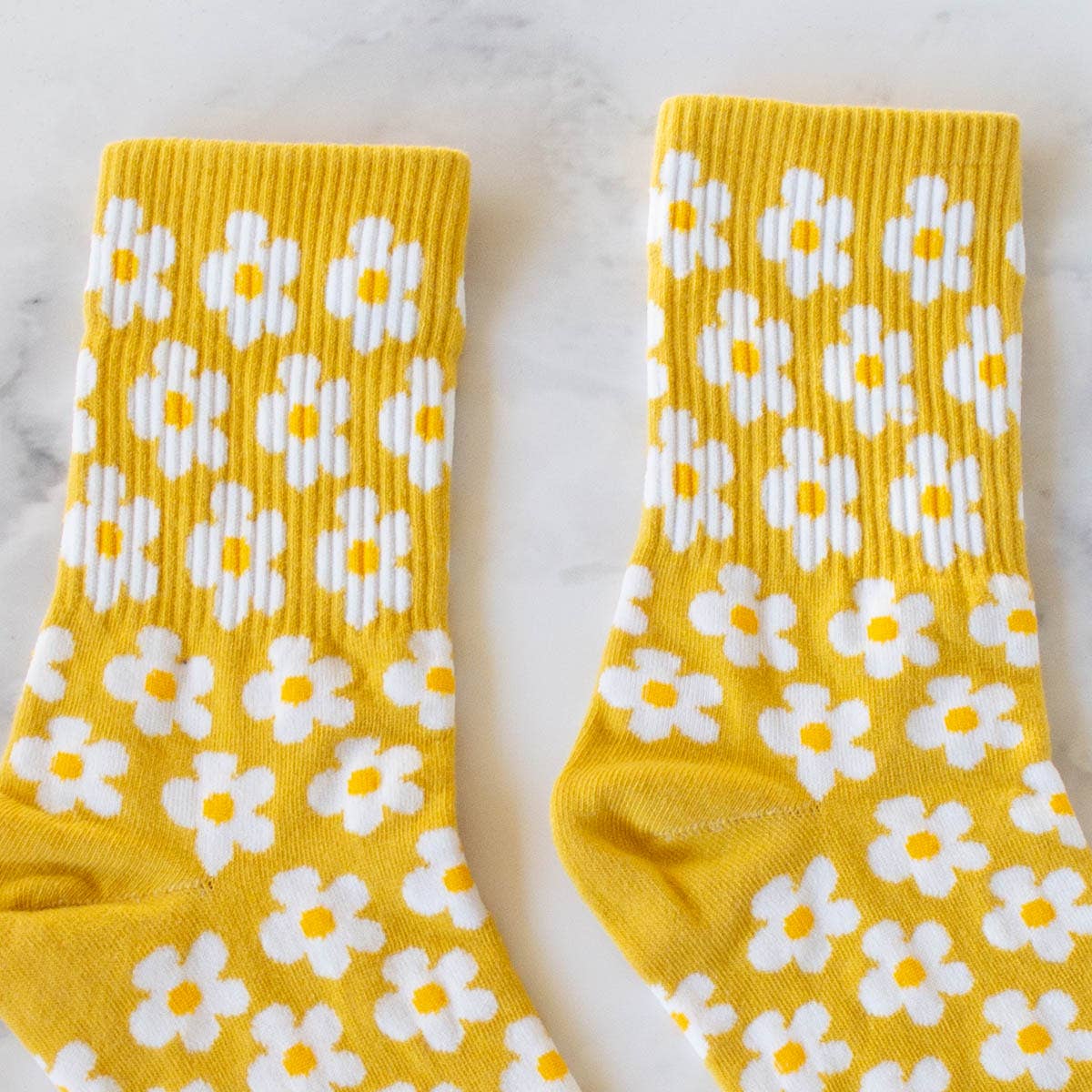 Mustard Daisies Socks