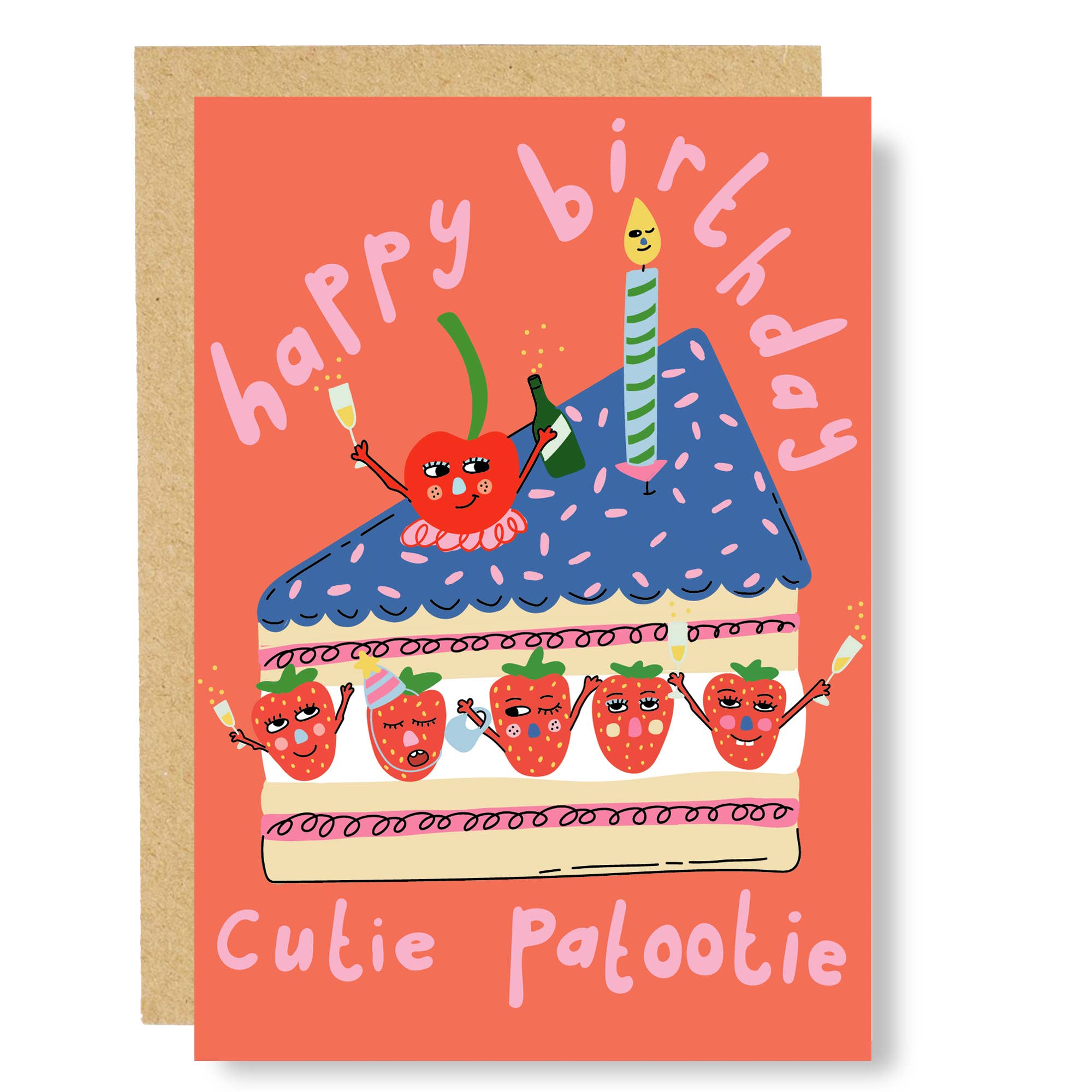 Cutie Patootie Birthday Cake Card