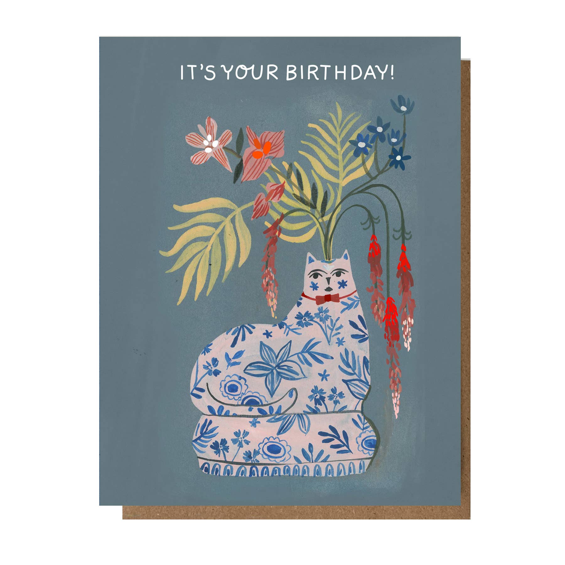 Cat With Bowtie Birthday Card