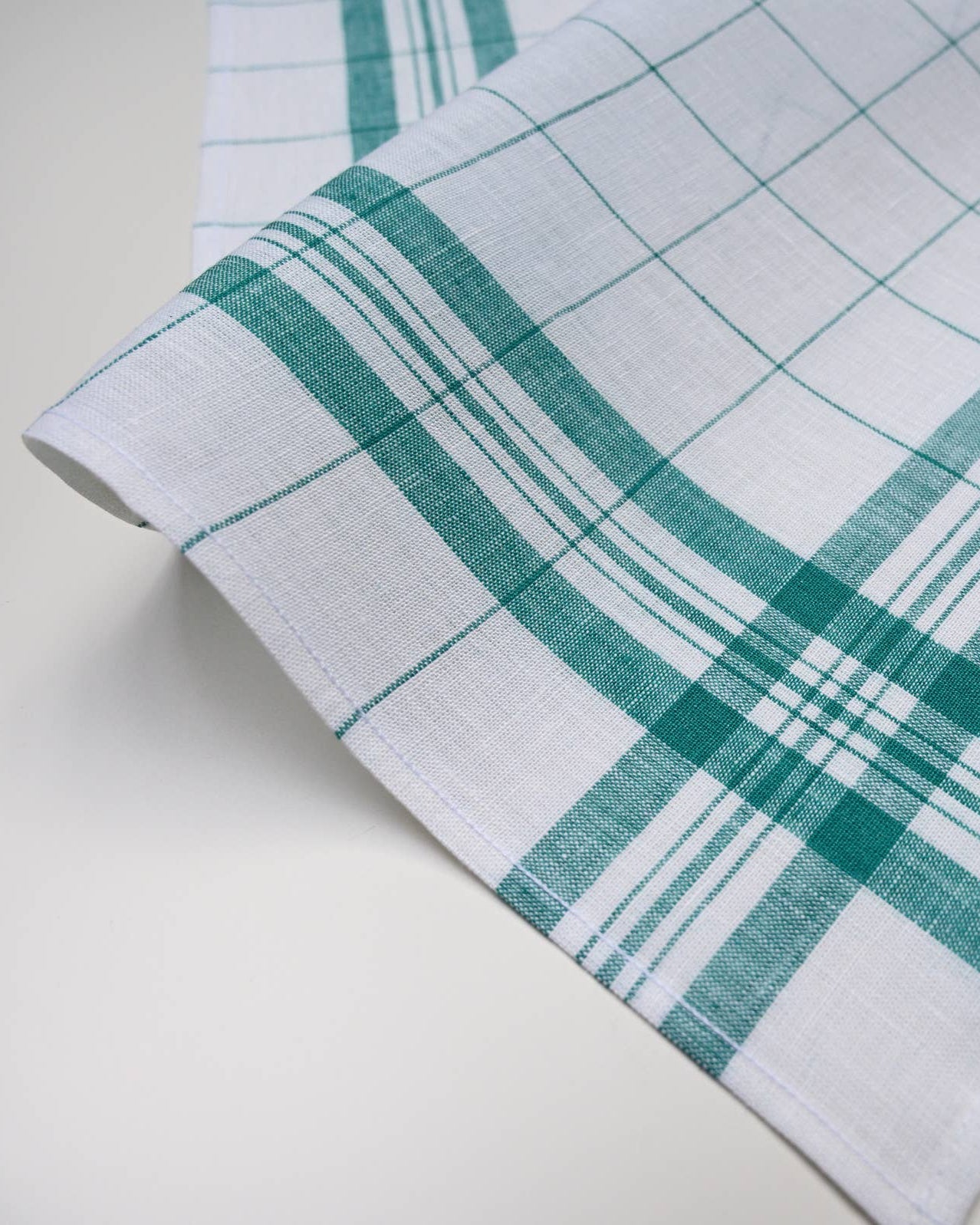 Linen Glass Towel: Green