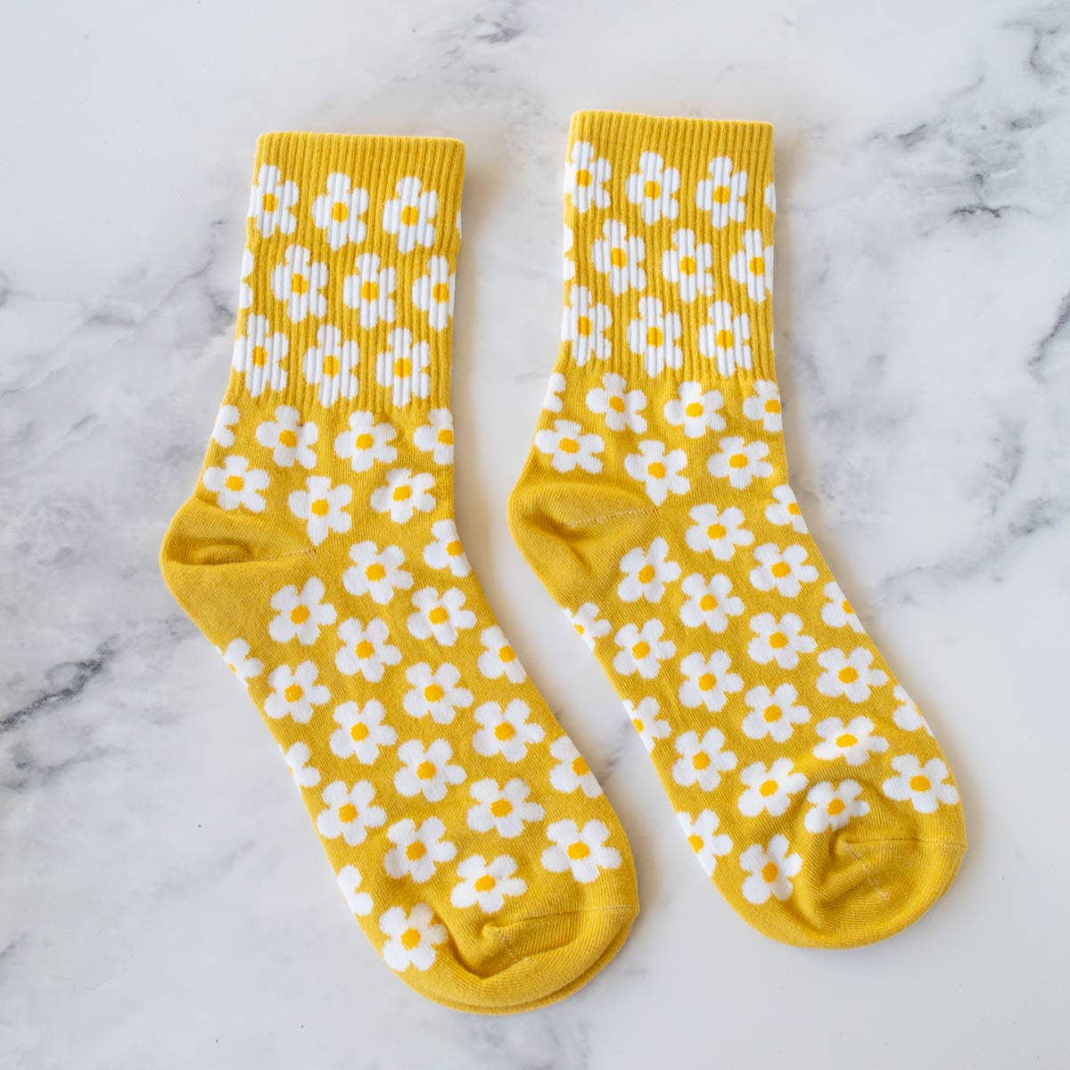 Mustard Daisies Socks