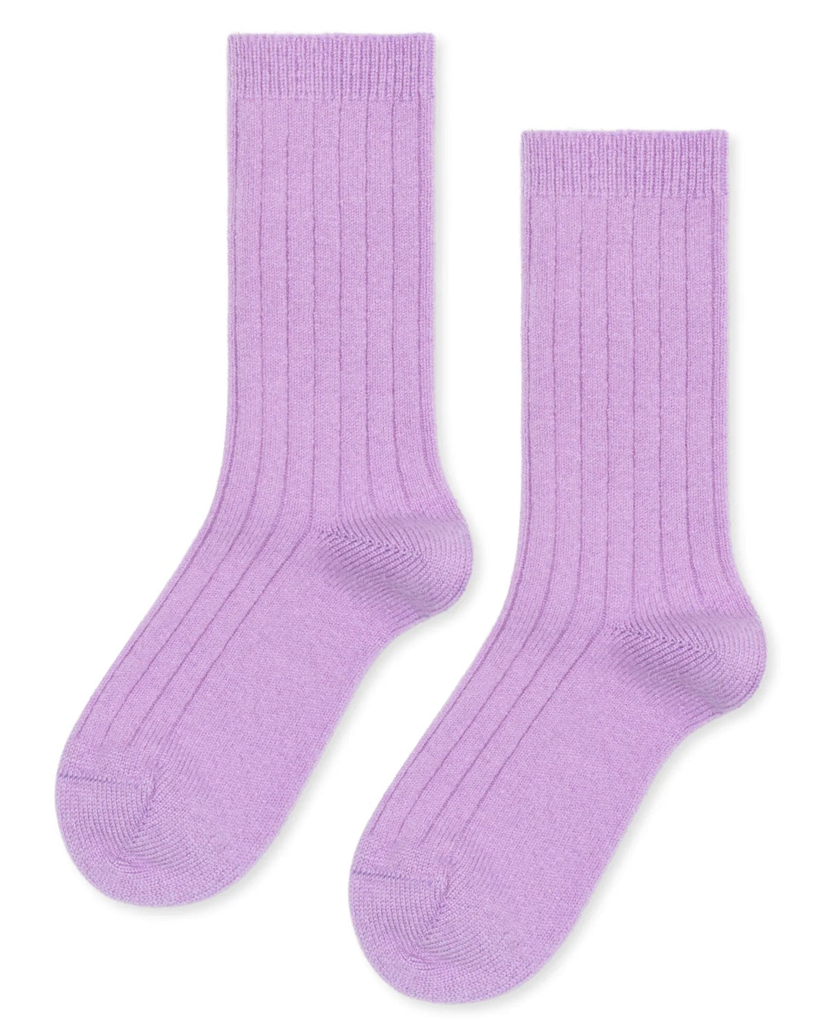 Italia Cashmere Rib Crew Sock - Lilac