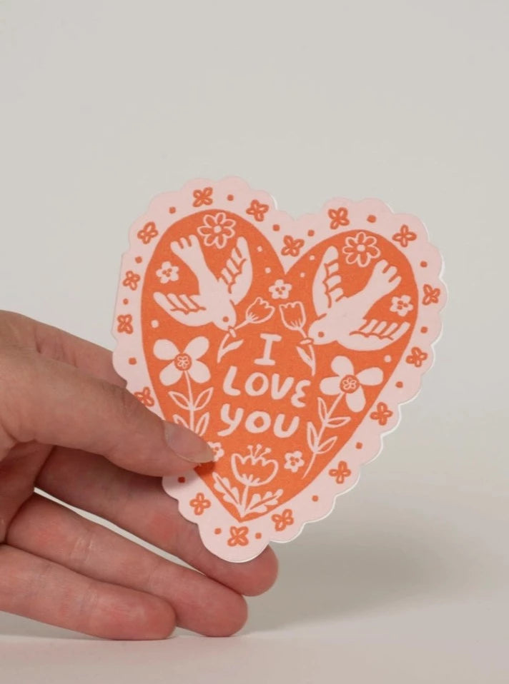 Love Birds Heart Card