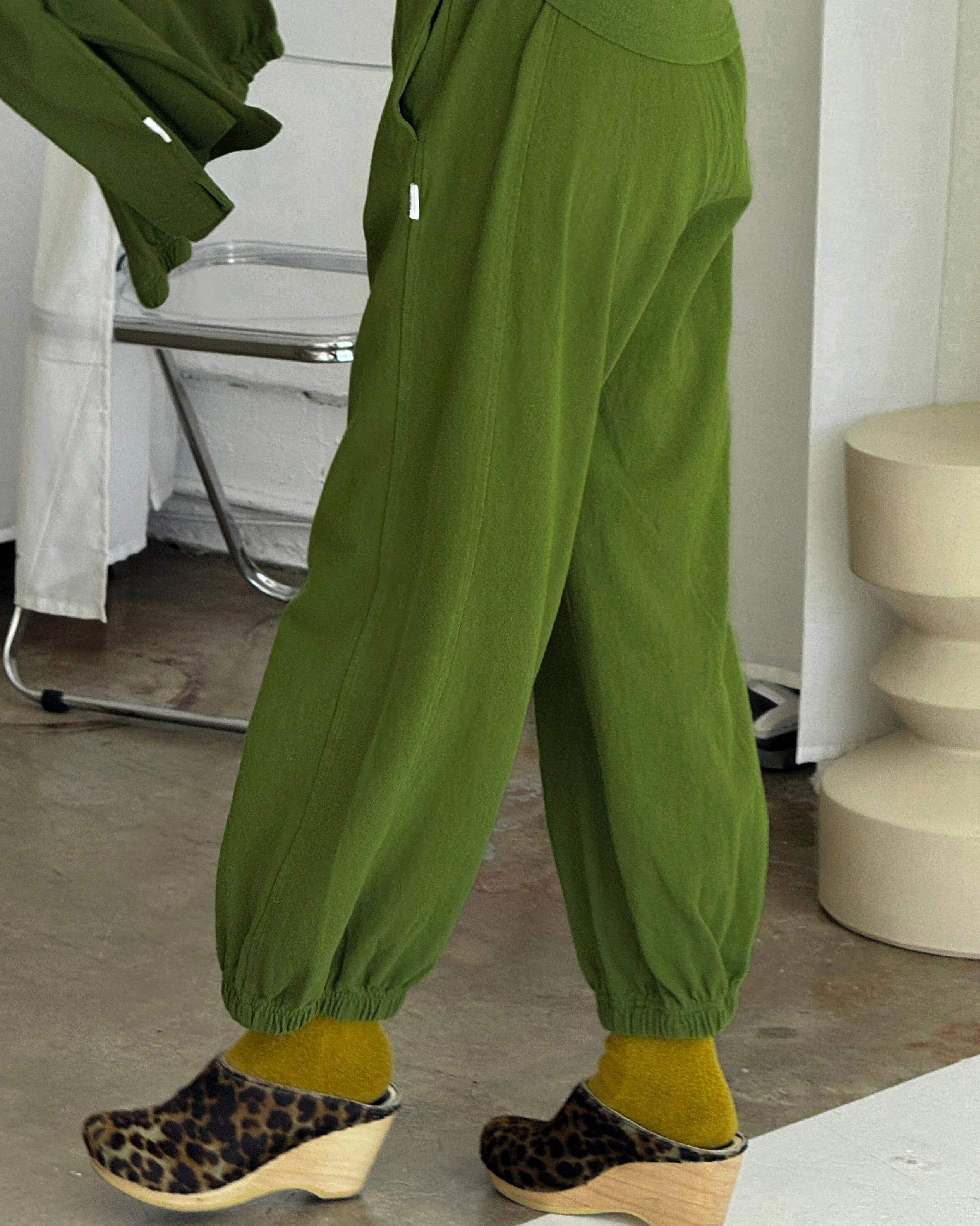 Balloon Pants - Collard Green