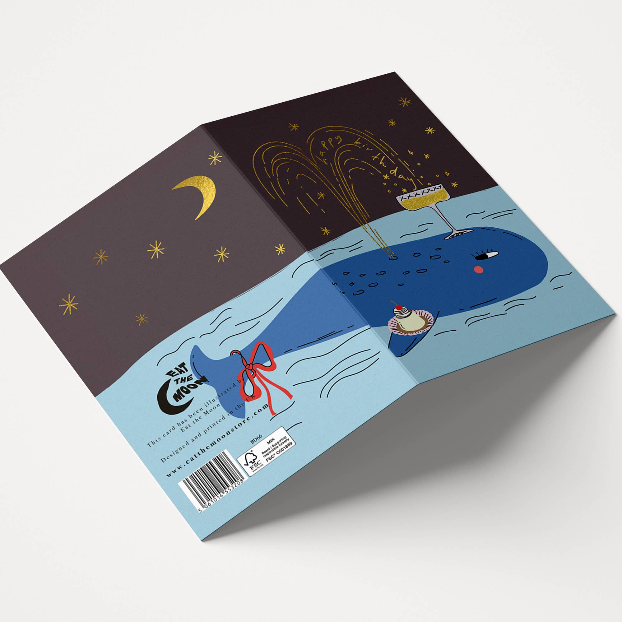Party Whale Birthday Card