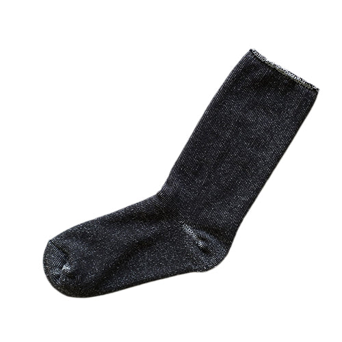Silk Cotton Lounge Sock - Charcoal