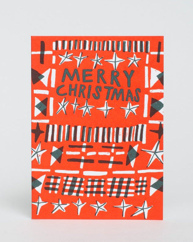 Star Merry Christmas Card Set