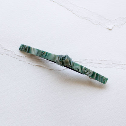 Twist French Barrettes: Jade