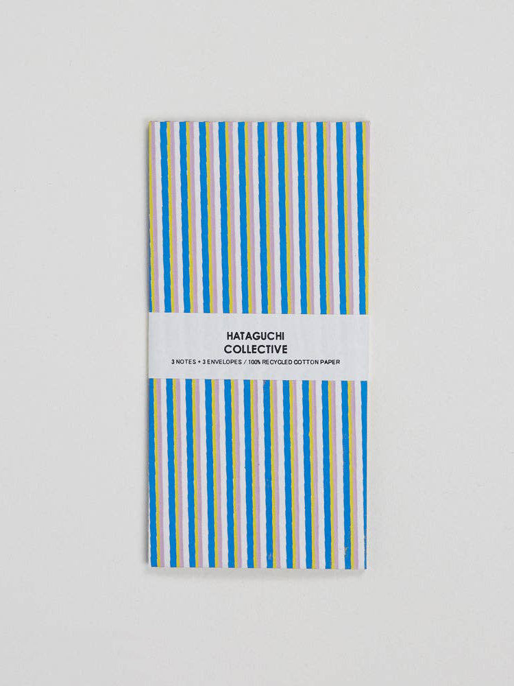 Hataguchi Notecard Set - Blue Stripes