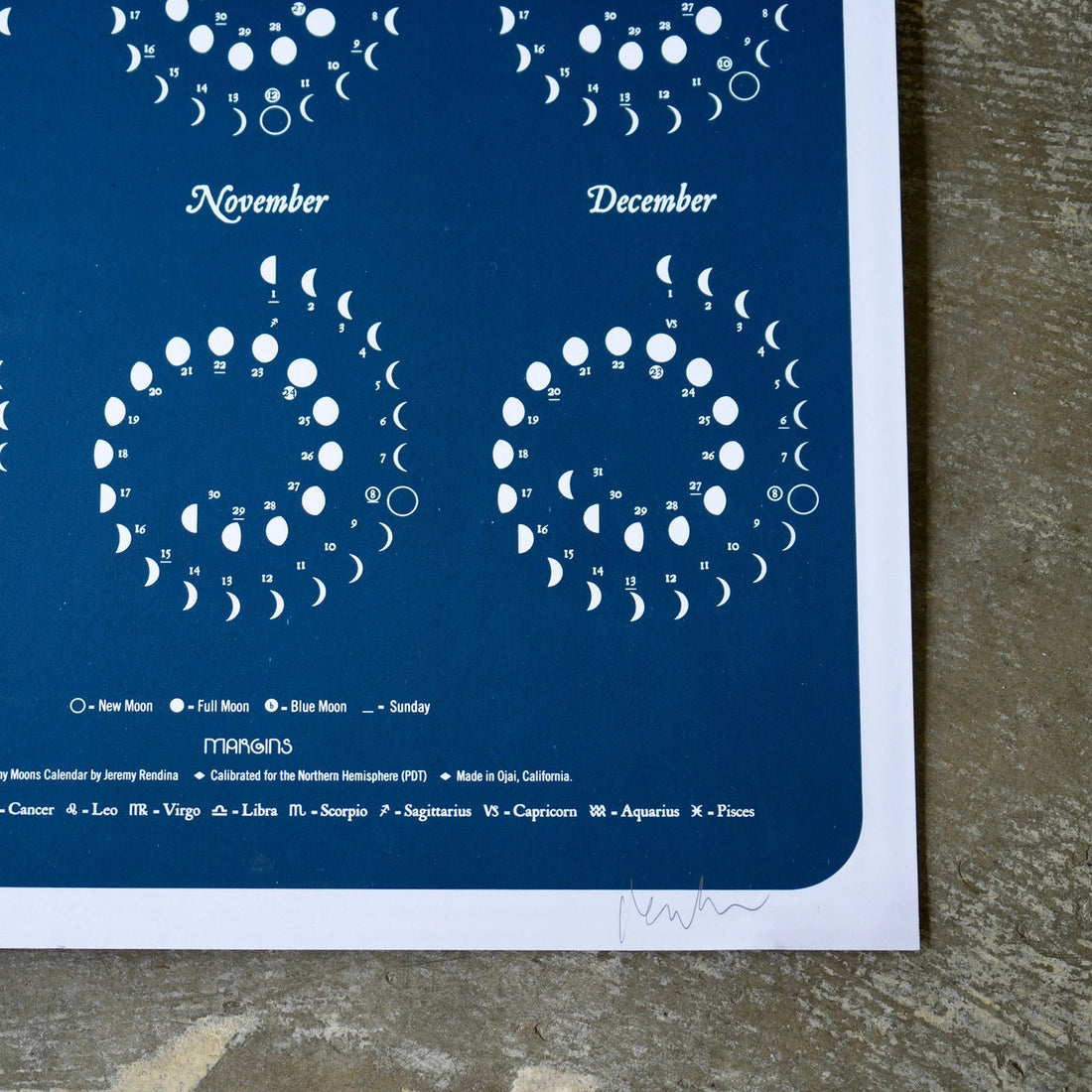 2026 Many Moons Calendar - Night Sky