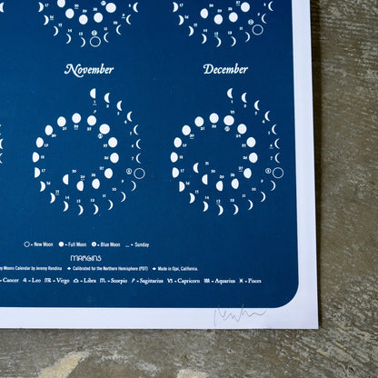 2026 Many Moons Calendar - Night Sky