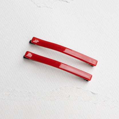 Simple Bobby Pin Set: Red