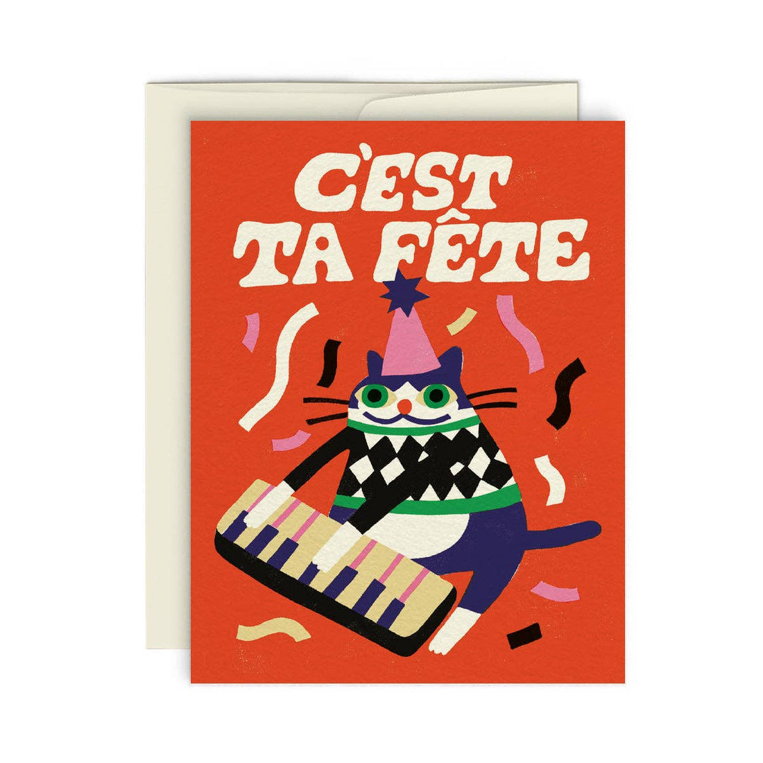 Chat Festif (Jazzy Cat) Card