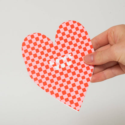 Checker Heart Card