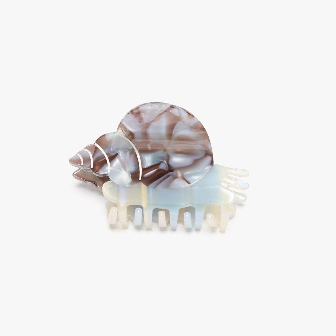 Blue Whelk Shell Acetate Hair Claw