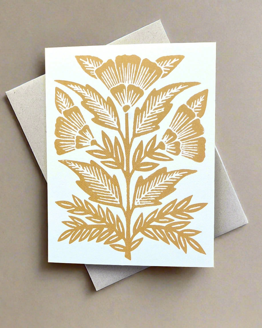 Marigold Floral Card