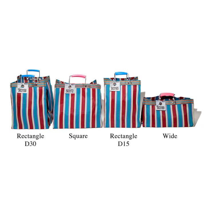 Stripe Bag - Rectangle: Red x Blue