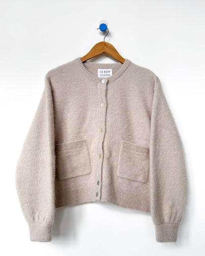 Amélie Alpaca Cardigan - Smoke
