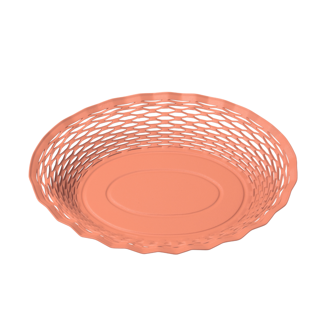 Large Metal Food Basket: Blush