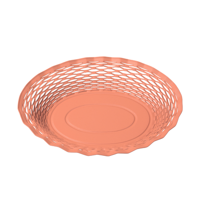 Large Metal Food Basket: Blush