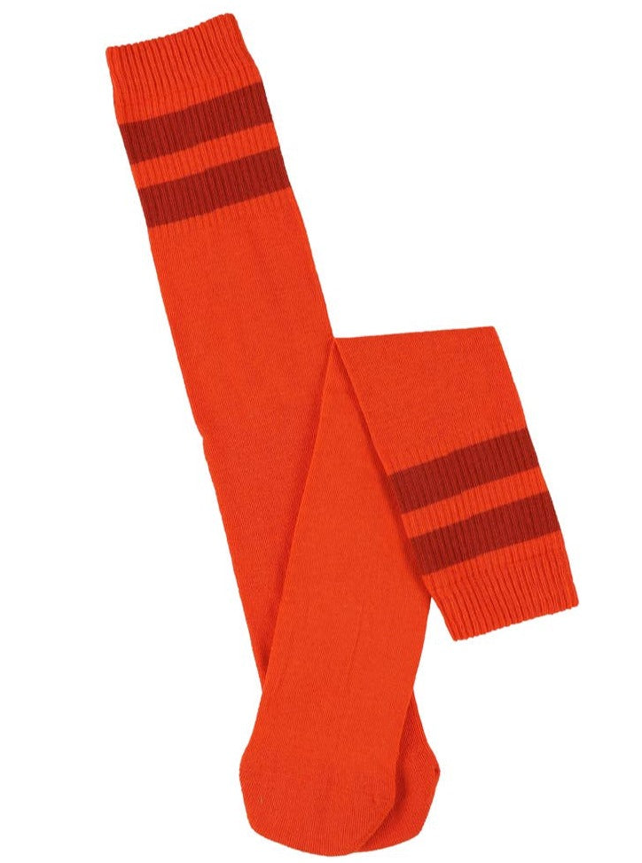 Stripe Tube Socks - Orange &amp; Red