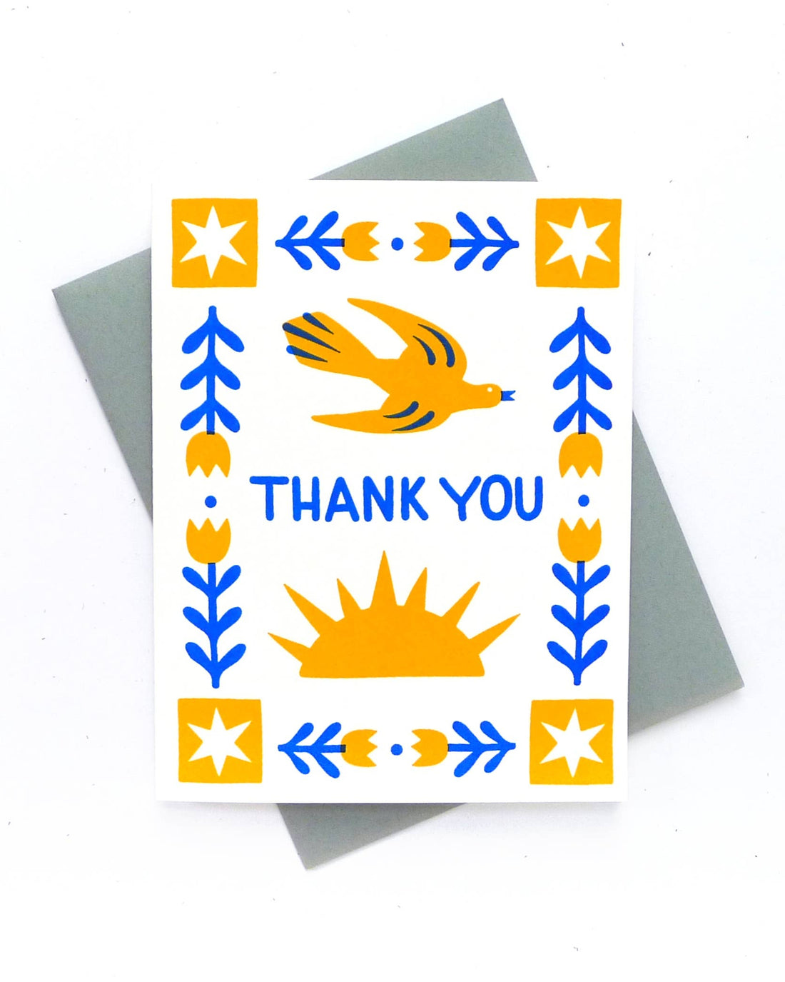 Folk Thank You Card