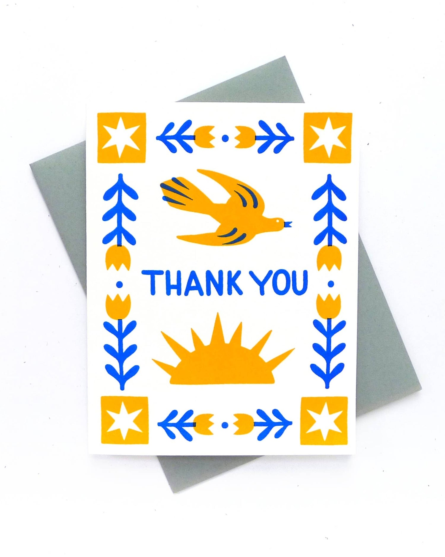 Folk Thank You Card