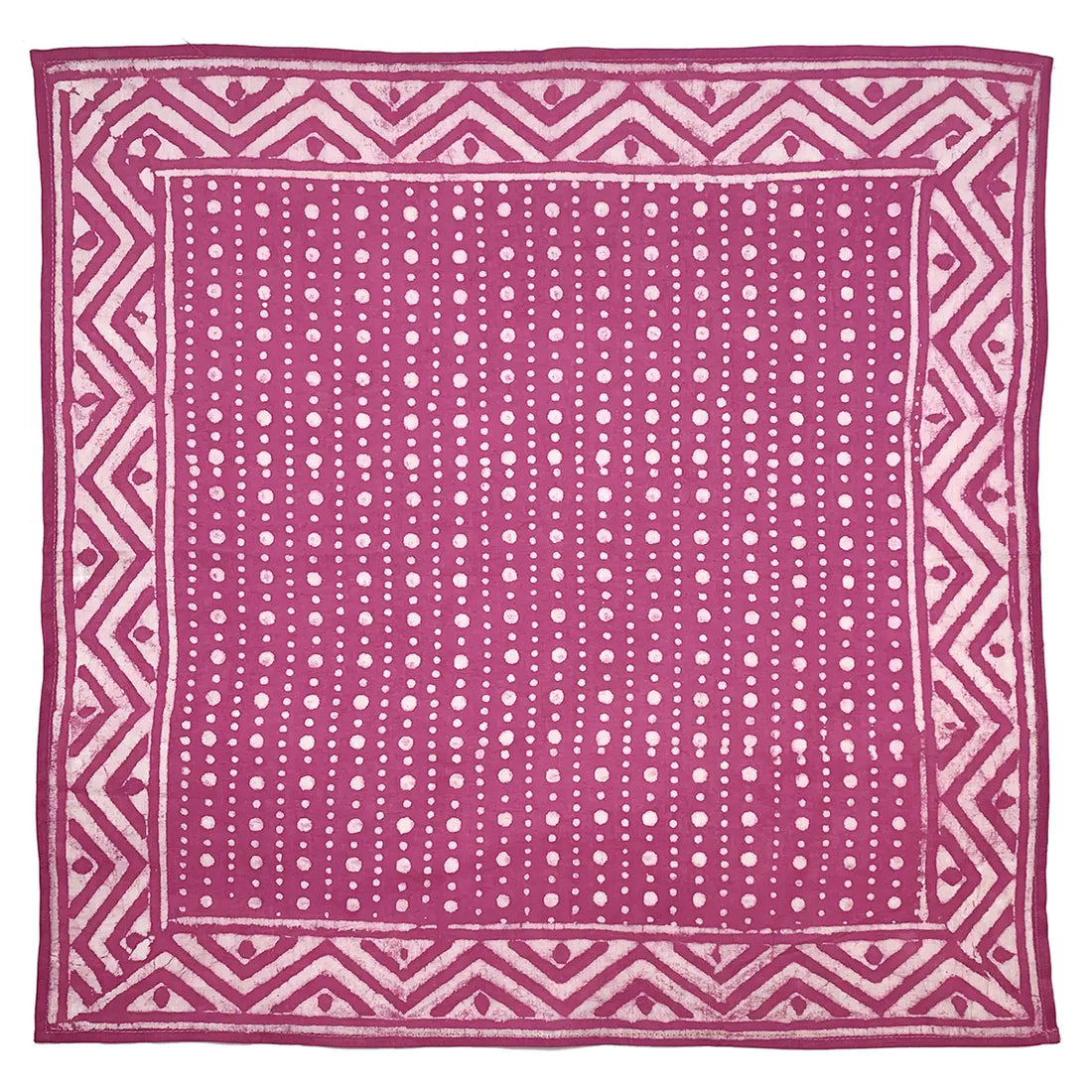 Wax Resist Bandana - Fuchsia