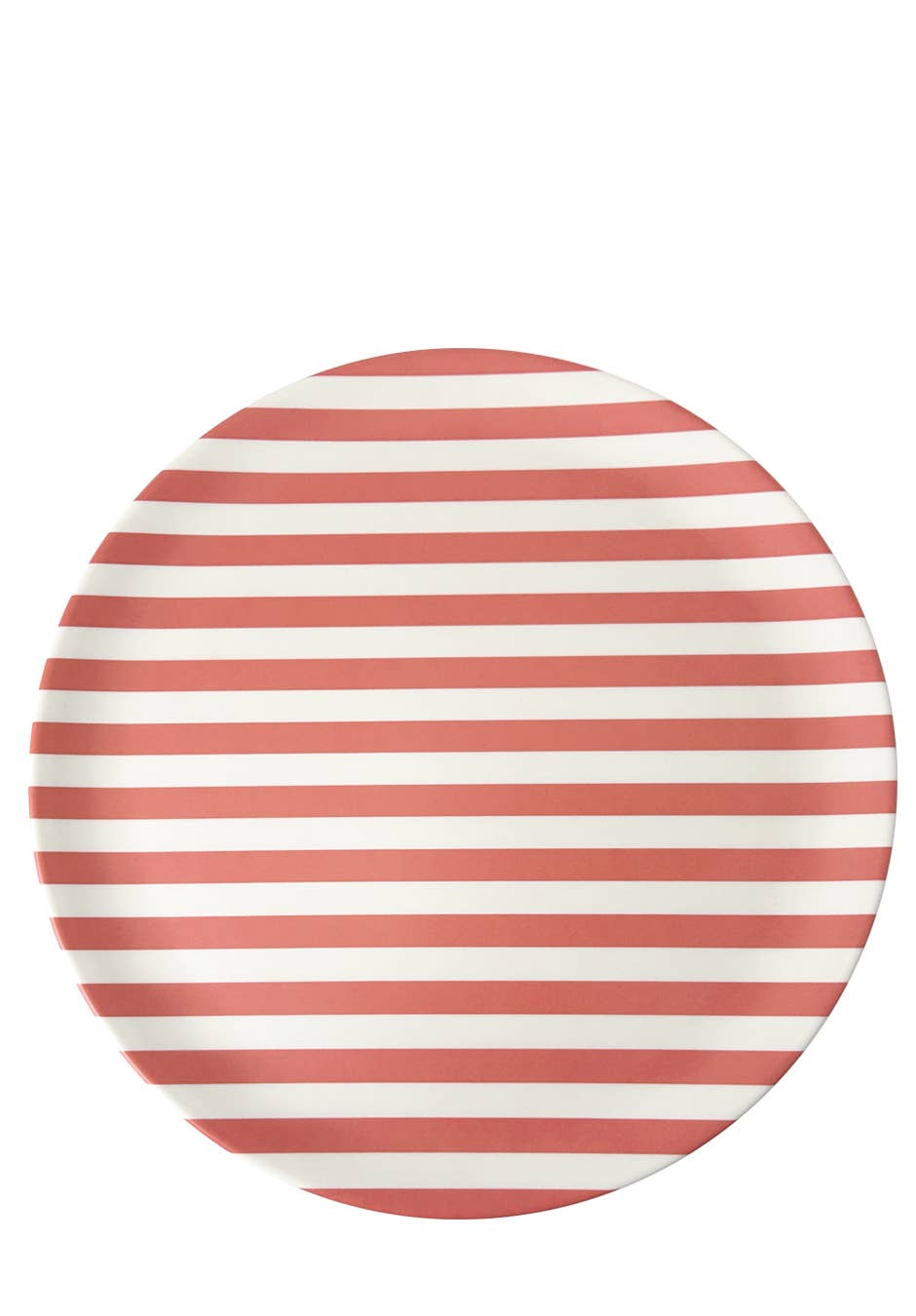 Bamboo Dinner Plate - Red Stripe