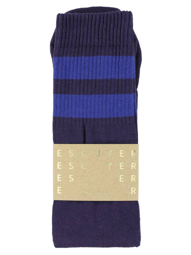 Stripe Tube Socks - Blue &amp; Purple