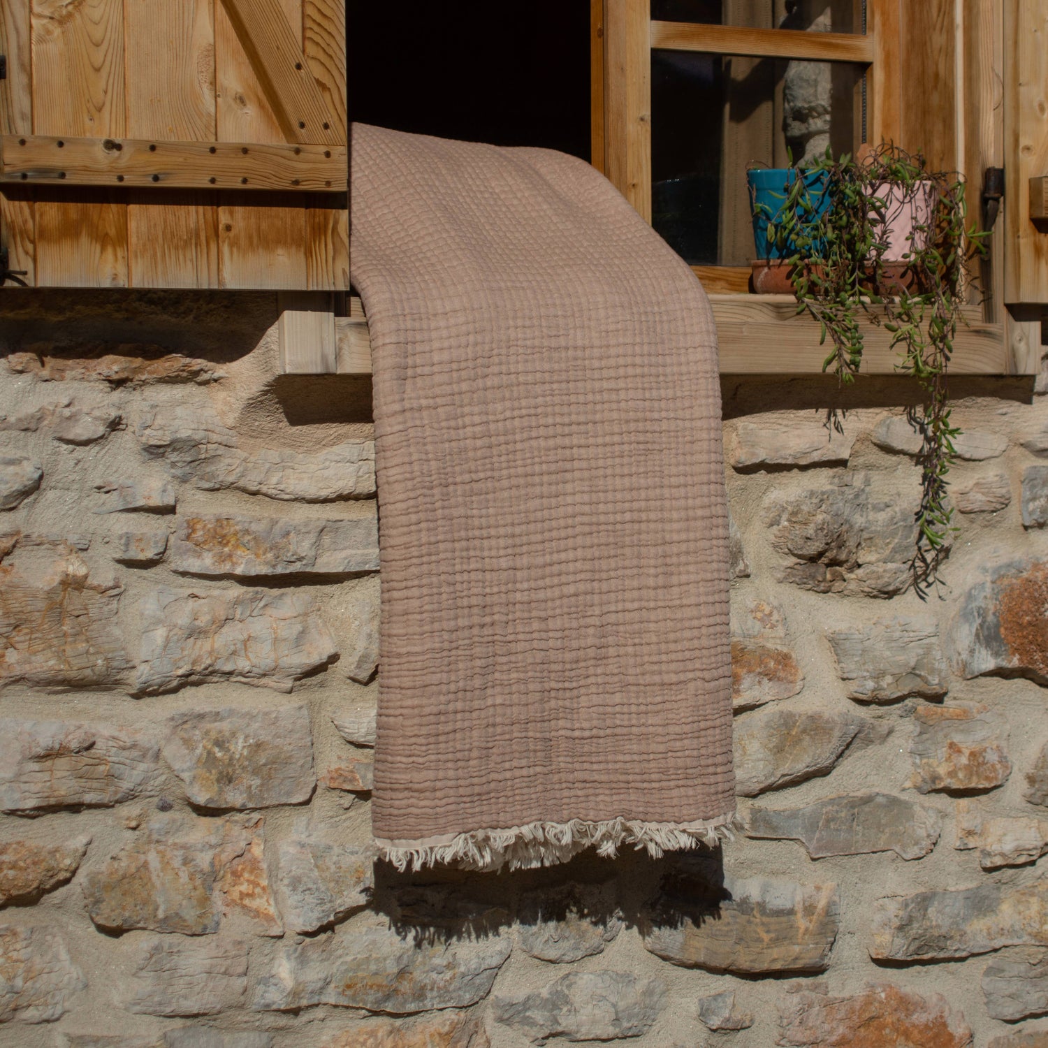 Muslin Gauze Blanket: Taupe