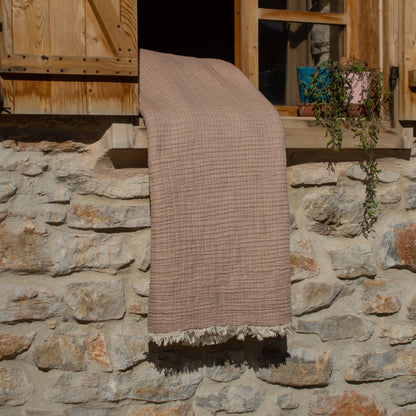 Muslin Gauze Blanket: Taupe