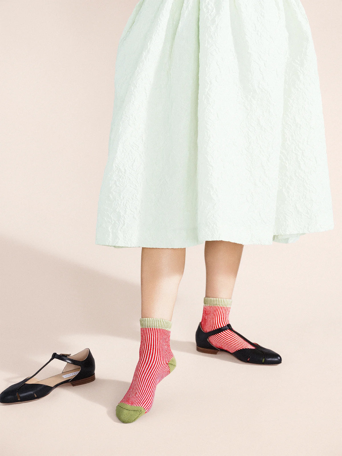 Umbrella Short Crew Sock - Red