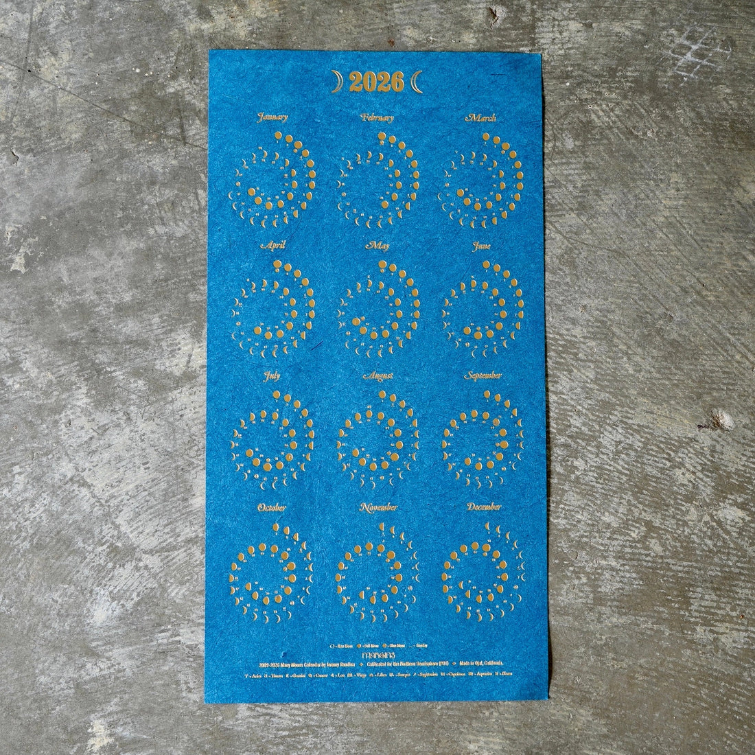 2026 Plantable Moon Calendar Eclipse Blue