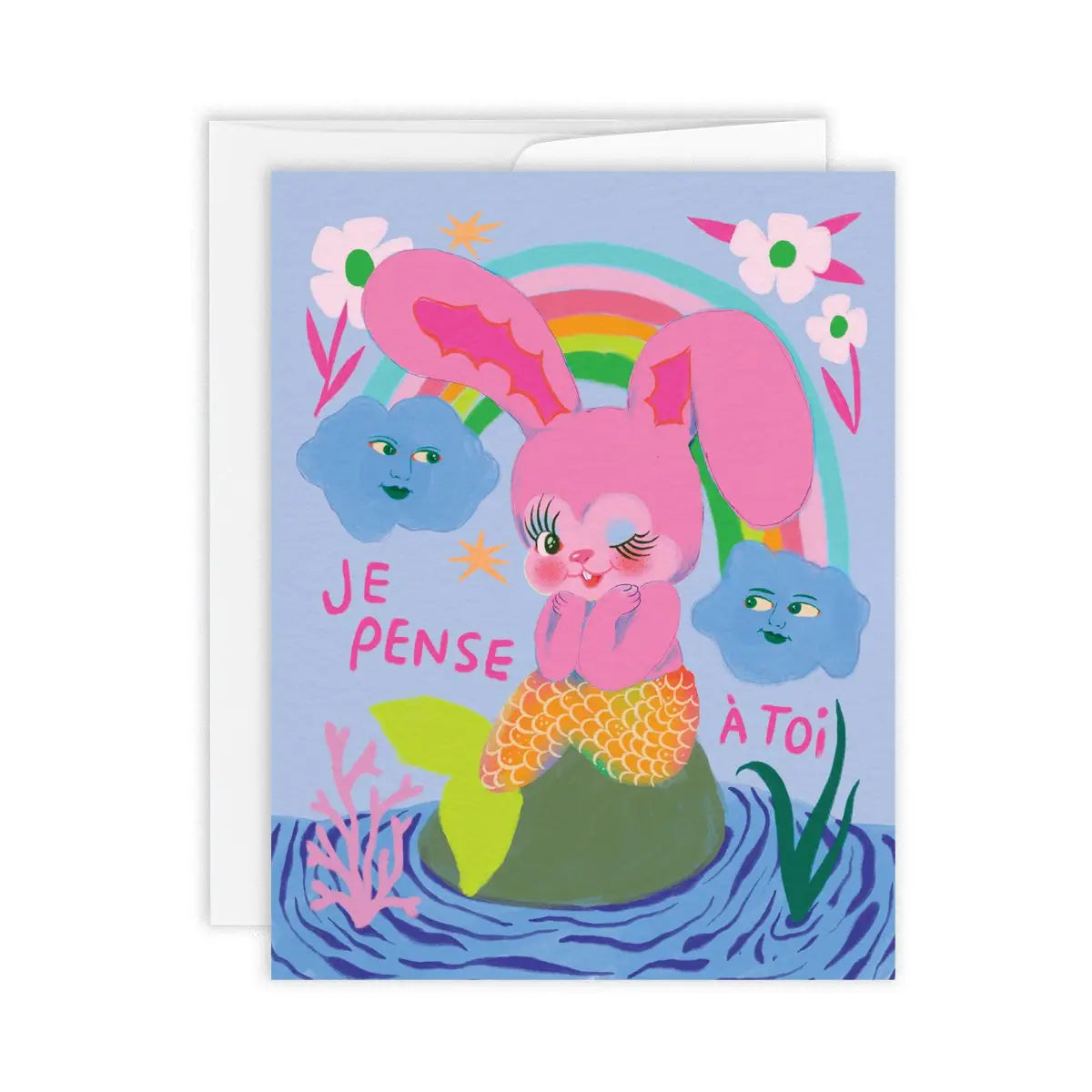 Lapin Siréne Bunny Card