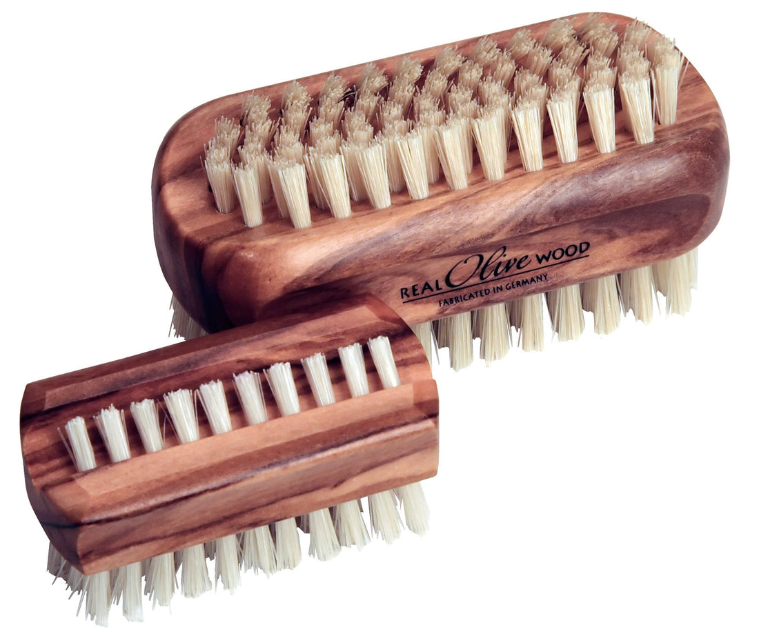 Small Olive Wood Nail Brush