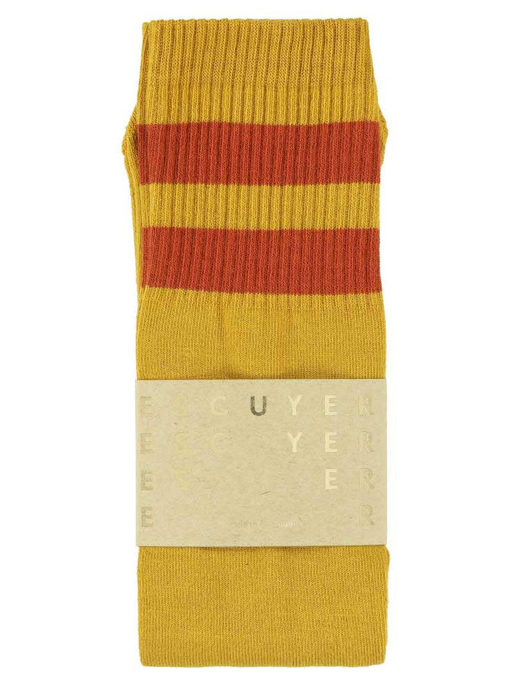 Stripe Tube Socks - Mustard &amp; Orange