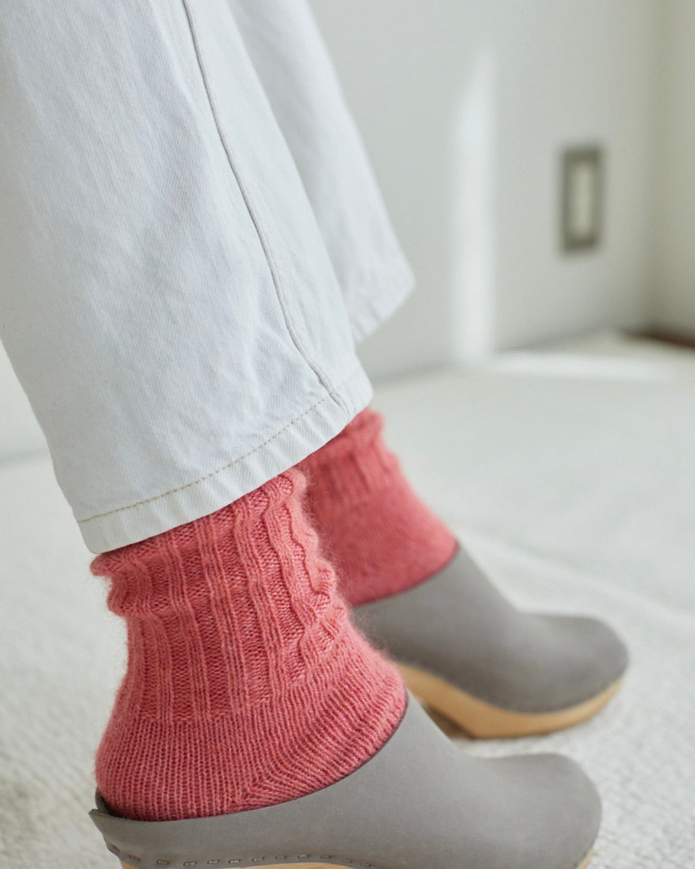 Mohair Socks - Pink