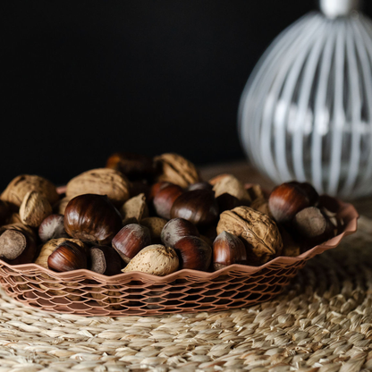 Large Metal Food Basket: Matte White