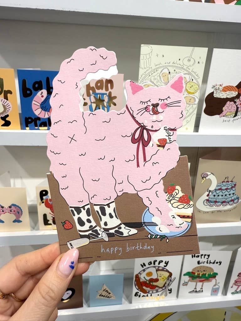 Kitty Cake Birthday Card