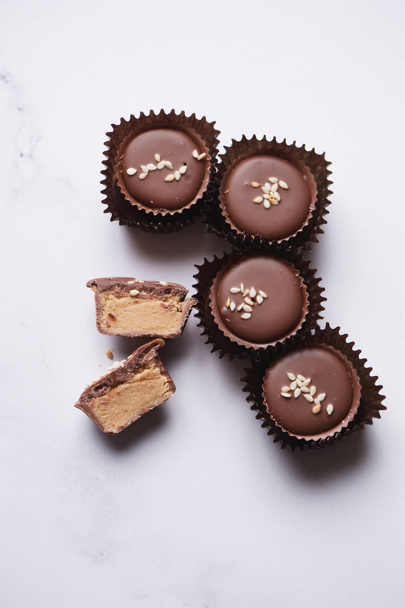 Milk Chocolate Tahini Cups