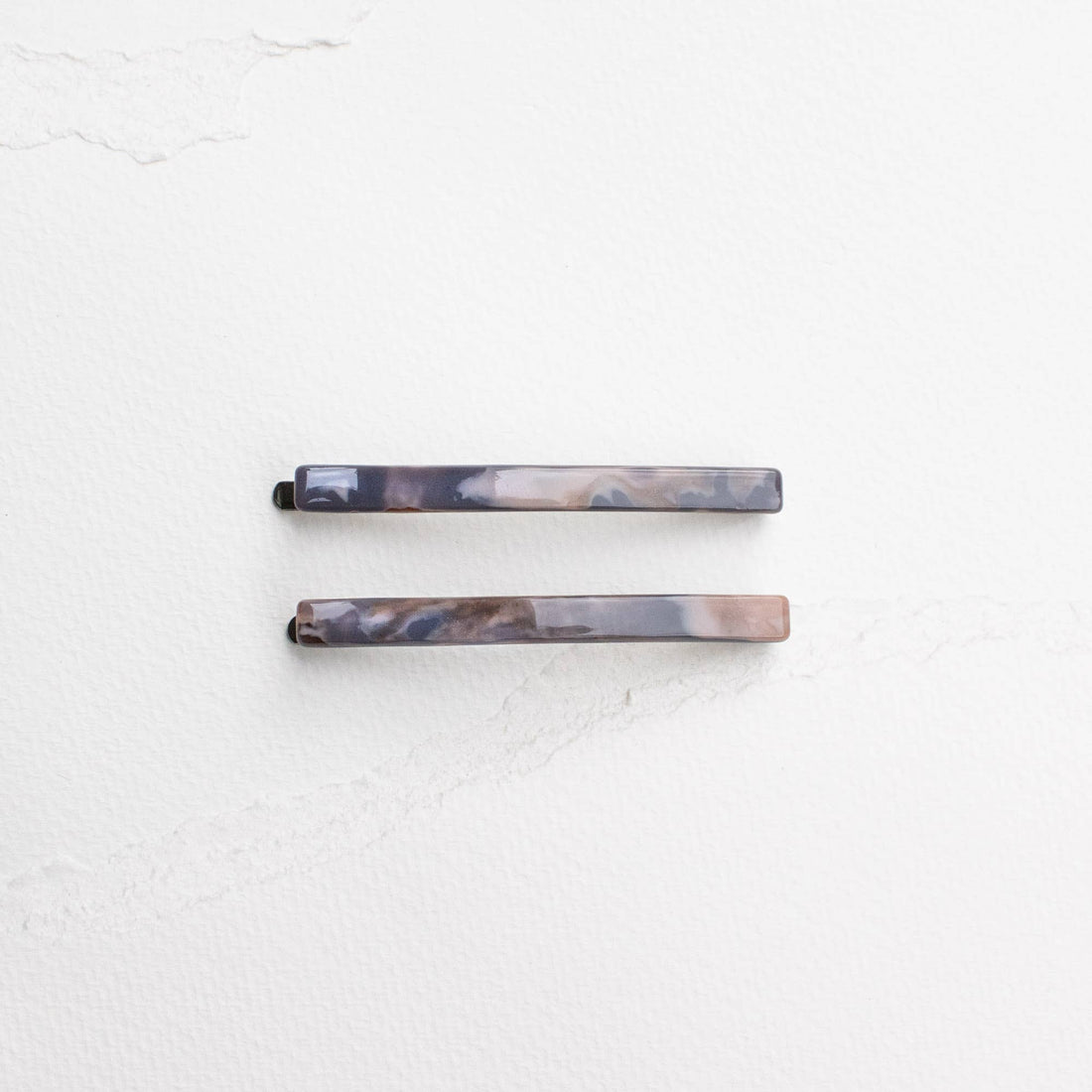 Simple Bobby Pin Set: Blue Marble