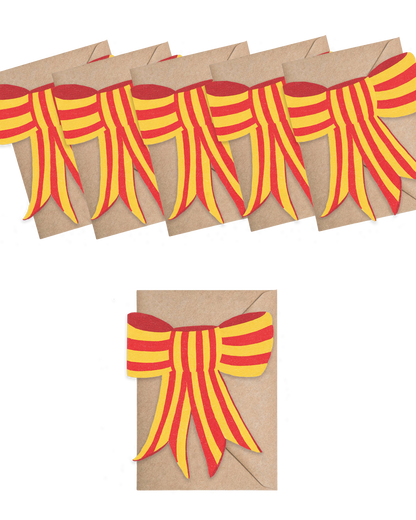 Stripy Bow Mini Cards Set
