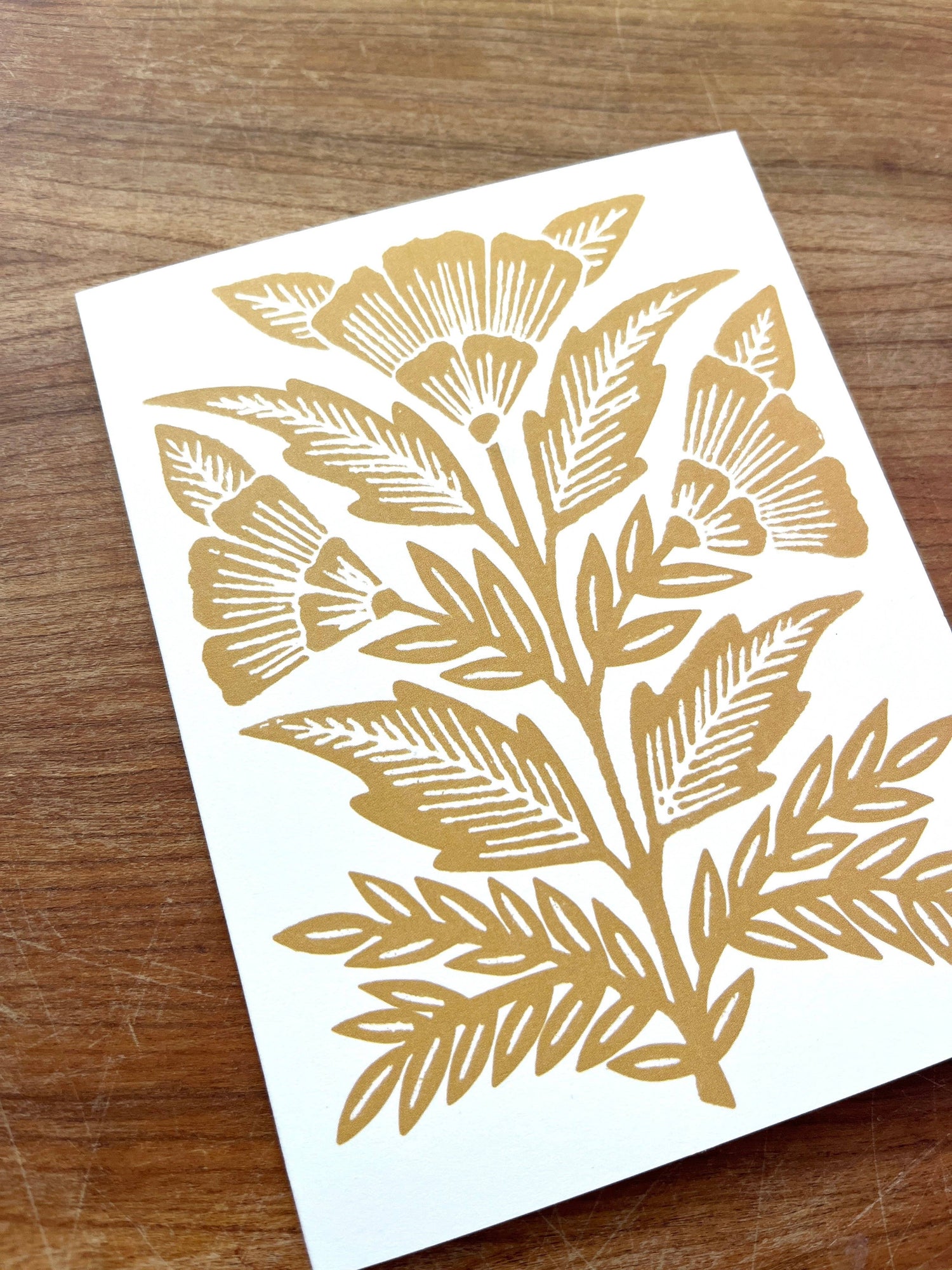 Marigold Floral Card